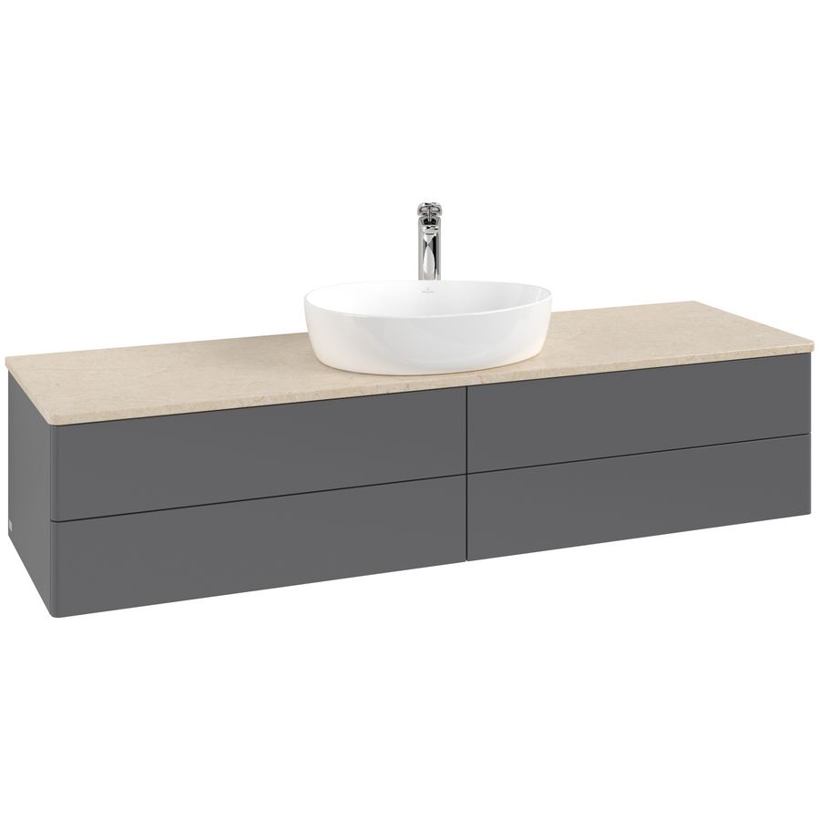 Wastafelonderkast Antao 1600x360x500mm Antr. Matt Lacquer K25053GK