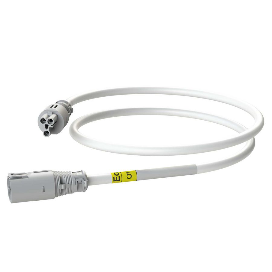 Koppelsnoer AW 5m 3G1,5 wit Eca VVE=20