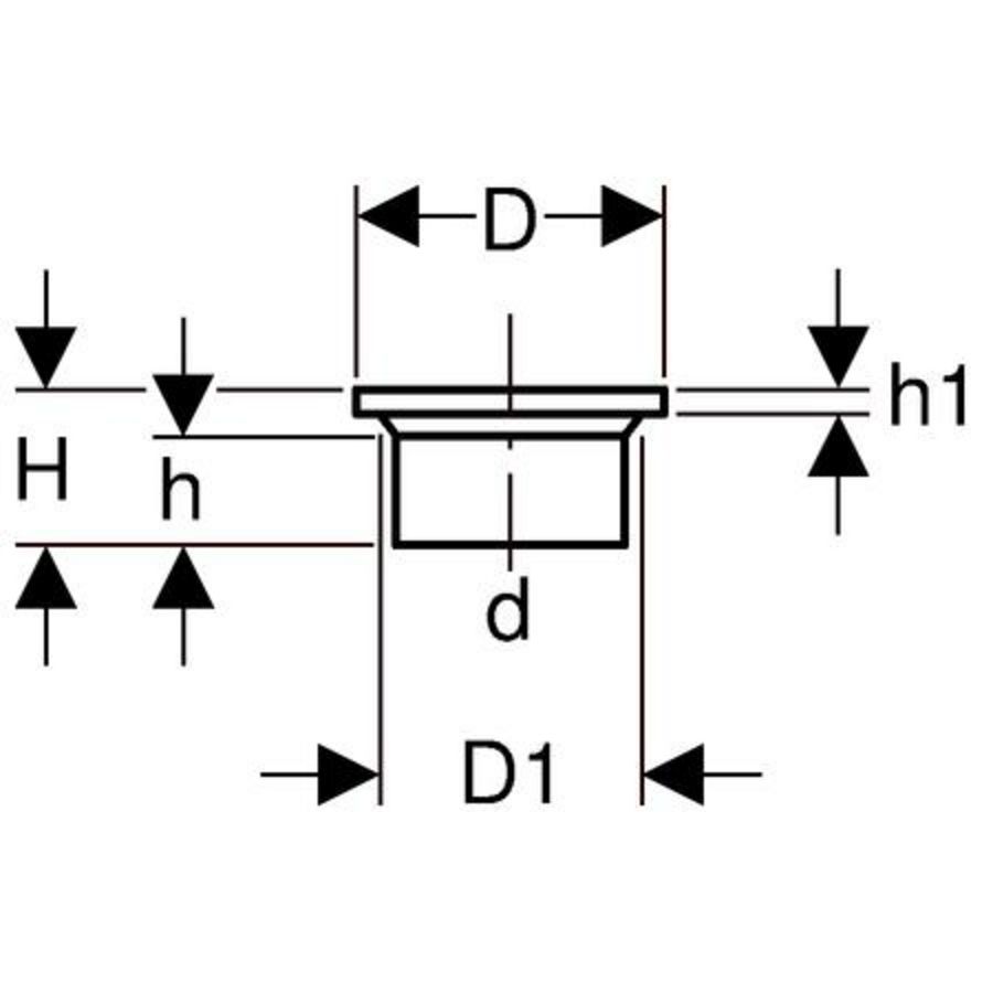 Polyethyleen (PE) flenskraag 125mm