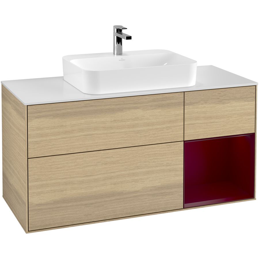 Wastafelonderkast Finion 1200x603x501mm Oak Veneer F421HBPC