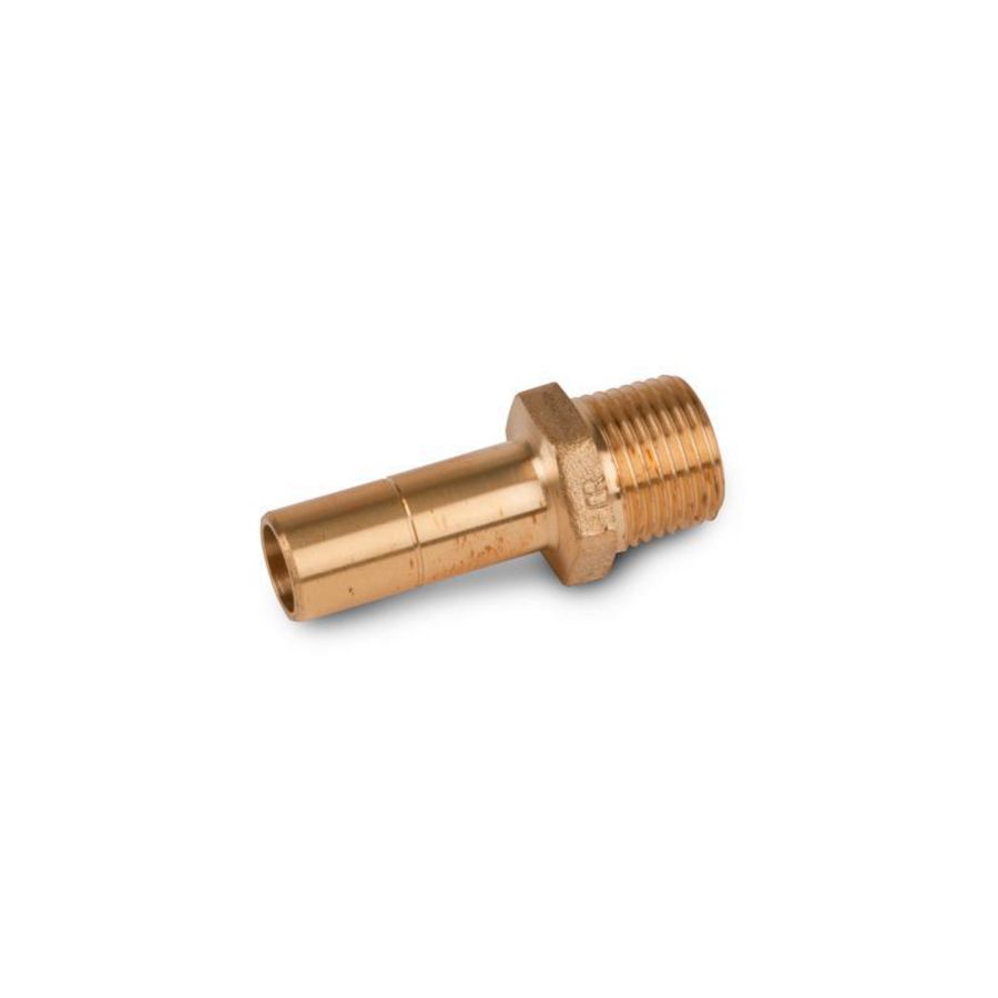 Aansluitstuk messing 15x1/2"bt.dr. HEB2O Wavin