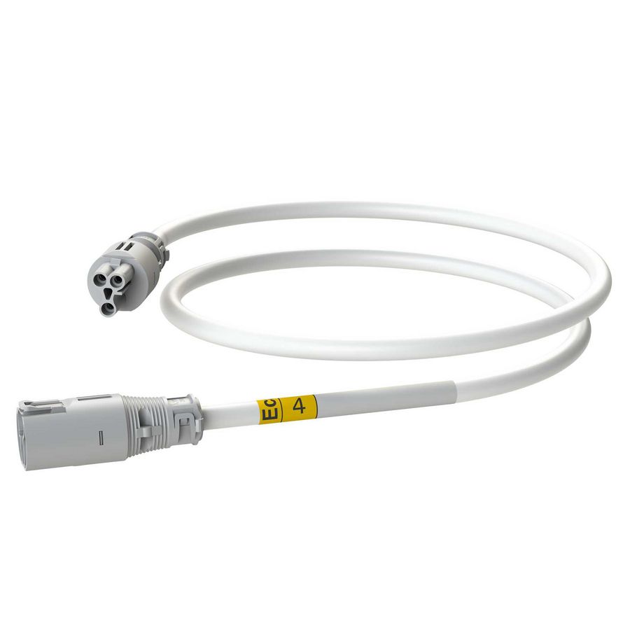 Koppelsnoer AW 4m 3G1,5 wit Eca VVE=20