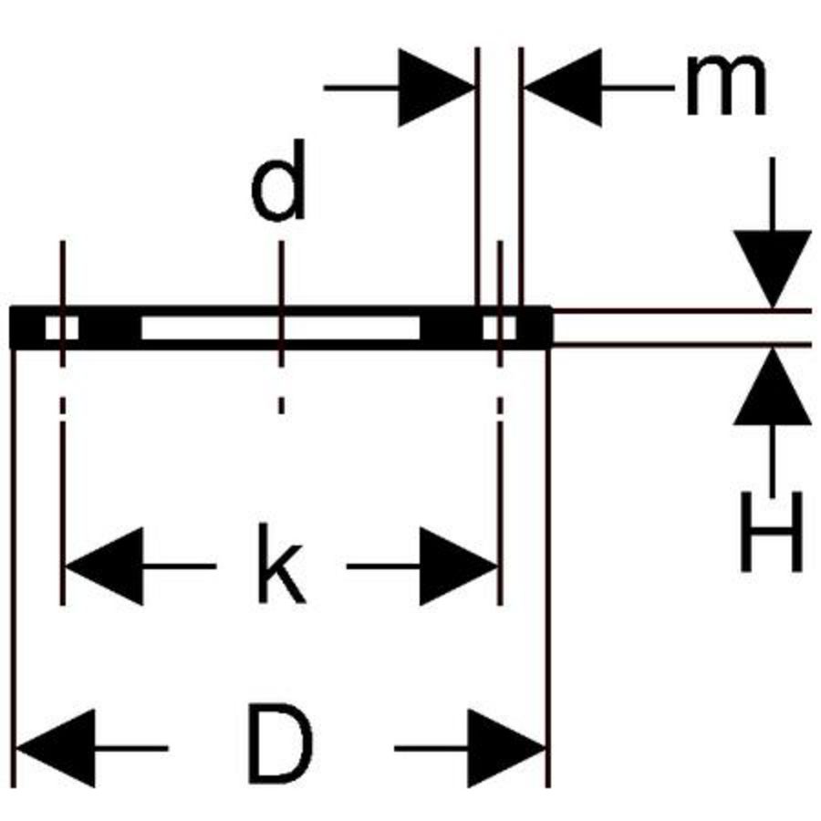 Polyethyleen (PE) losse flens gecoat met kunststof 110mm