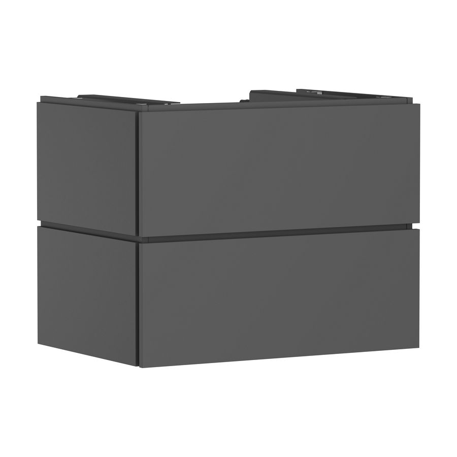 Badmeubel Xilesa E 780/550 2lade PushOpen wastafel gesl Slate Matt Grey