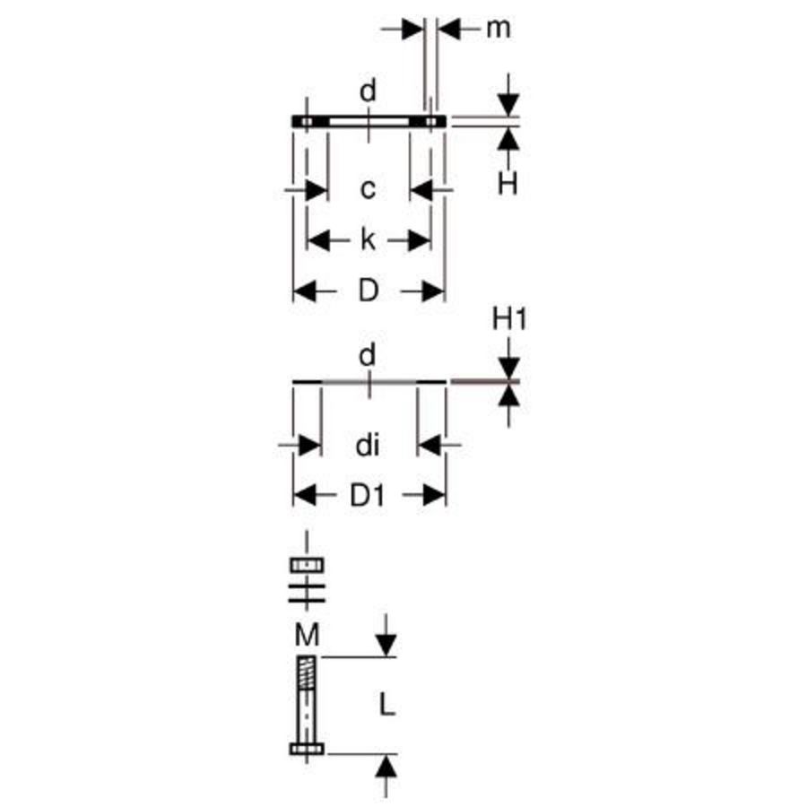 Polyethyleen (PE) flens 200mm