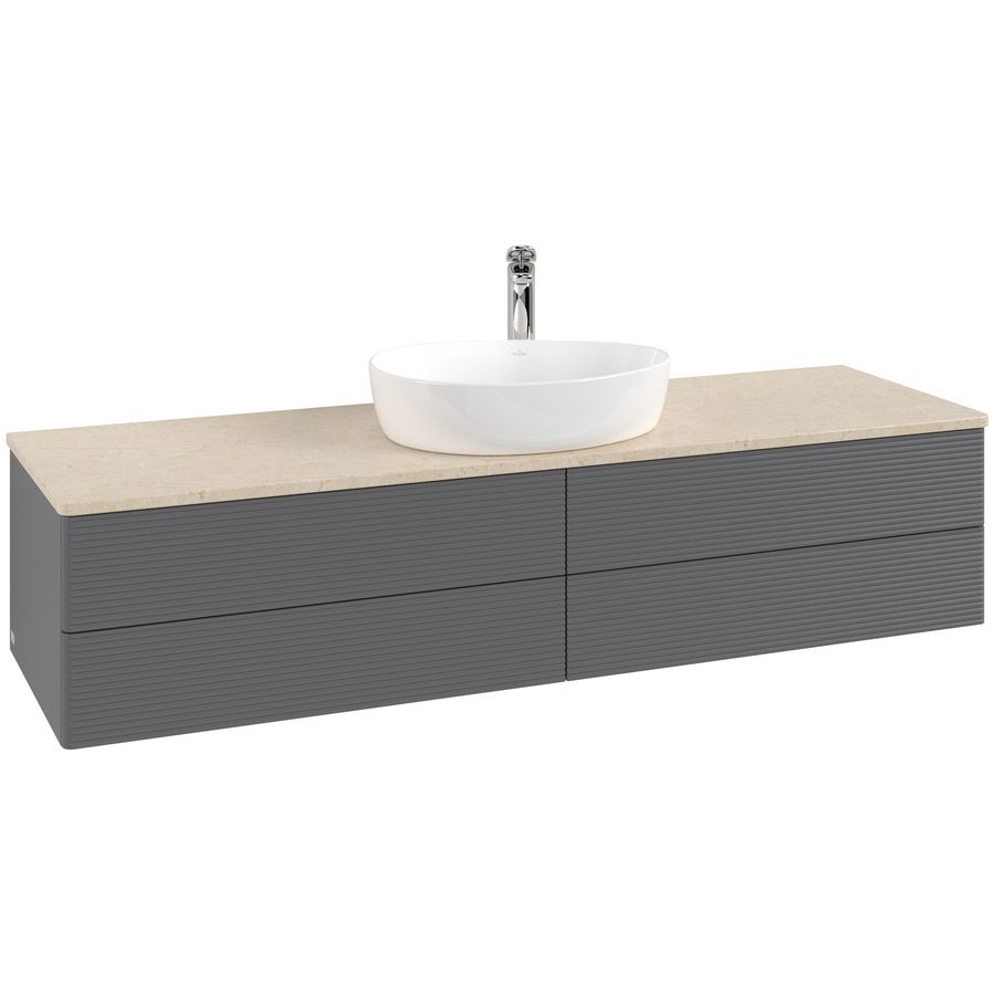 Wastafelonderkast Antao 1600x360x500mm Antr. Matt Lacquer K25153GK