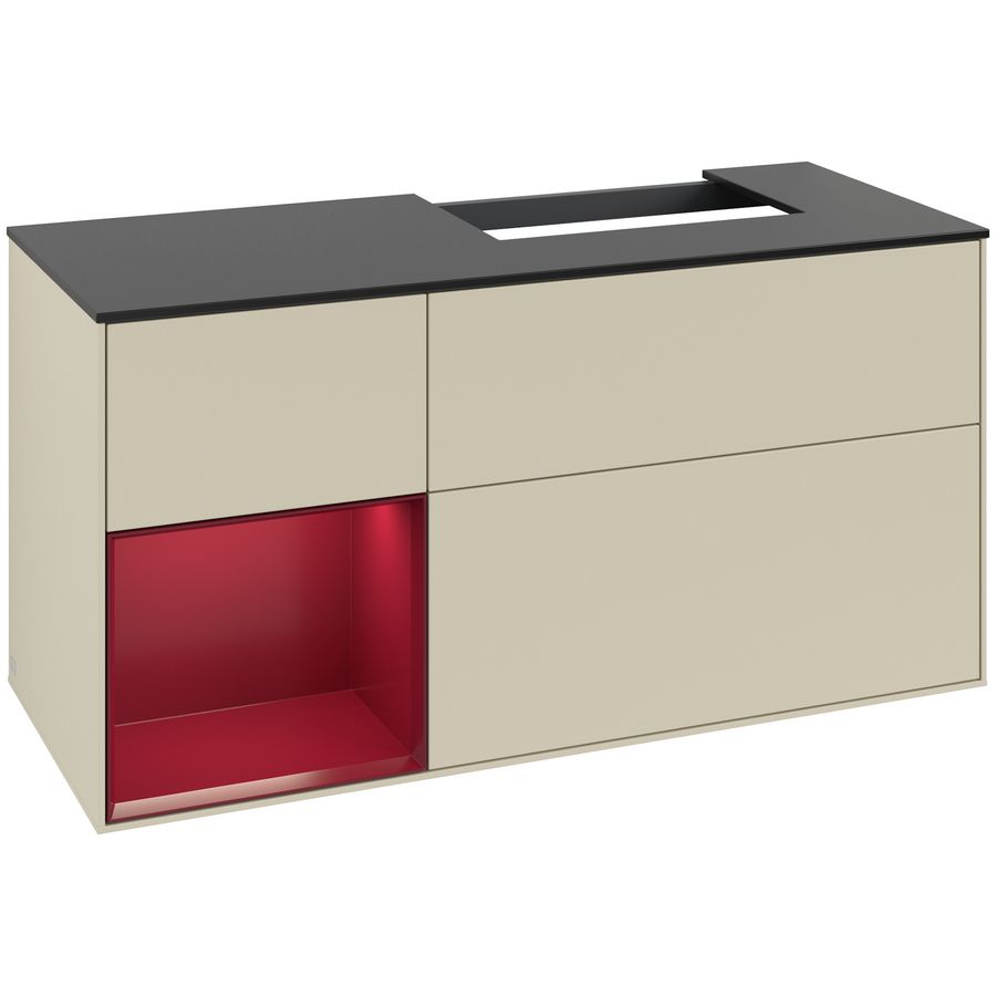 Wastafelonderkast Finion 1200x603x501mm S.Grey Matt Lacquer F142HBHJ