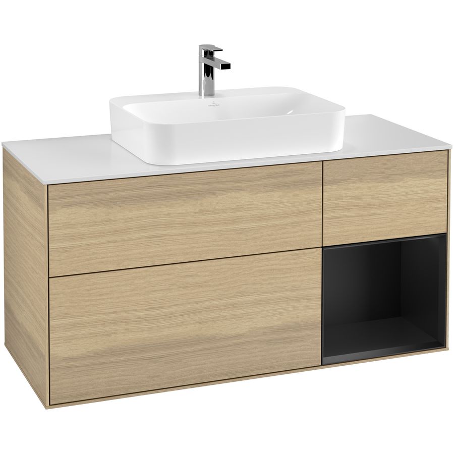 Wastafelonderkast Finion 1200x603x501mm Oak Veneer F421PDPC