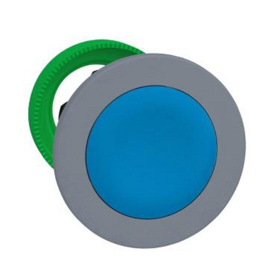 Flush mounted blue Flush caps pushbutton head push push