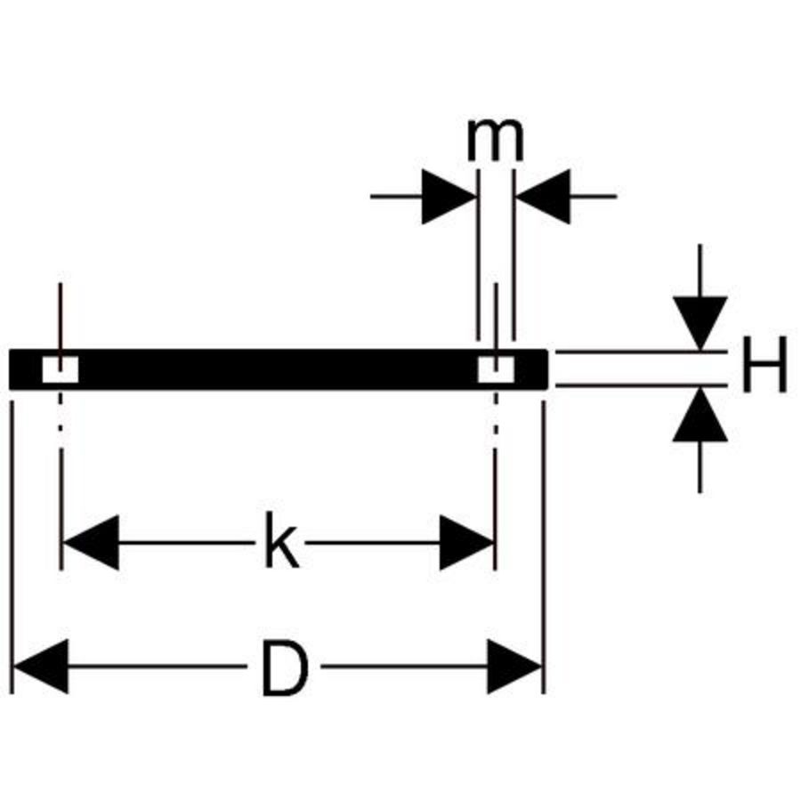 Polyethyleen (PE) blindflens gecoat met kunststof 315