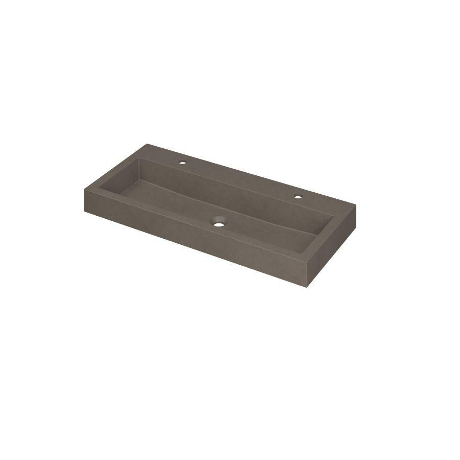 INK Momento Wastafel Quartz 2 kraangat beton 100x45