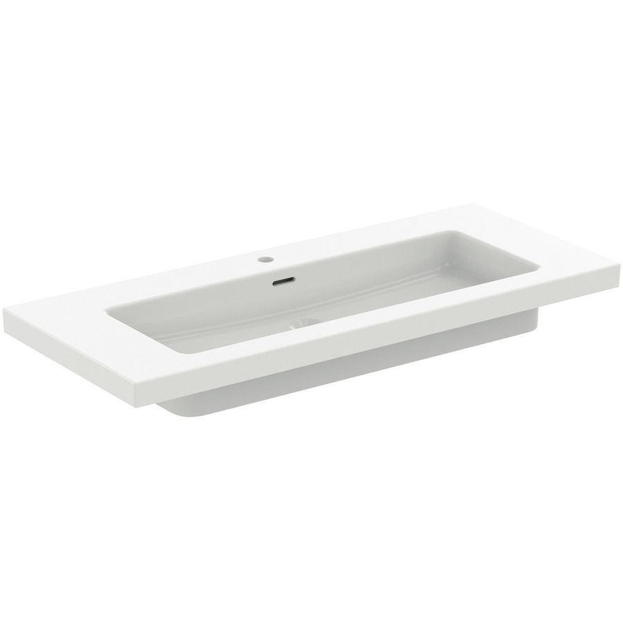 Vanity Wastafel 1210x510x150mm 1 kraangat overl silk wh extra
