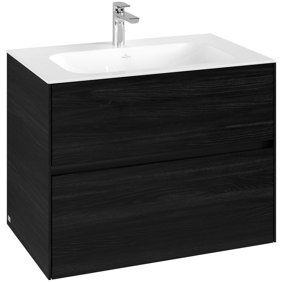 Wastafelonderkast Collaro 796x603x498mm Black Oak C138B0AB