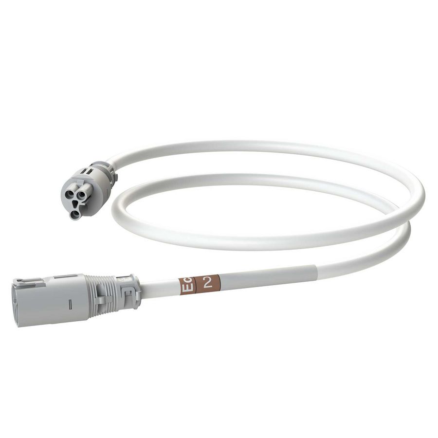 Koppelsnoer AW 2m 3G1,5 wit Eca VVE=10