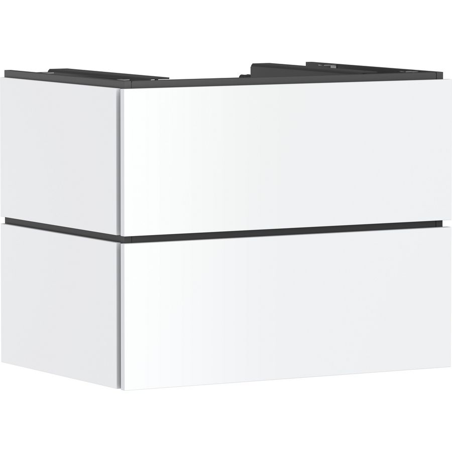 Badmeubel Xilesa E 780/550 2 lades waskom/gesl. wastafel mat wit
