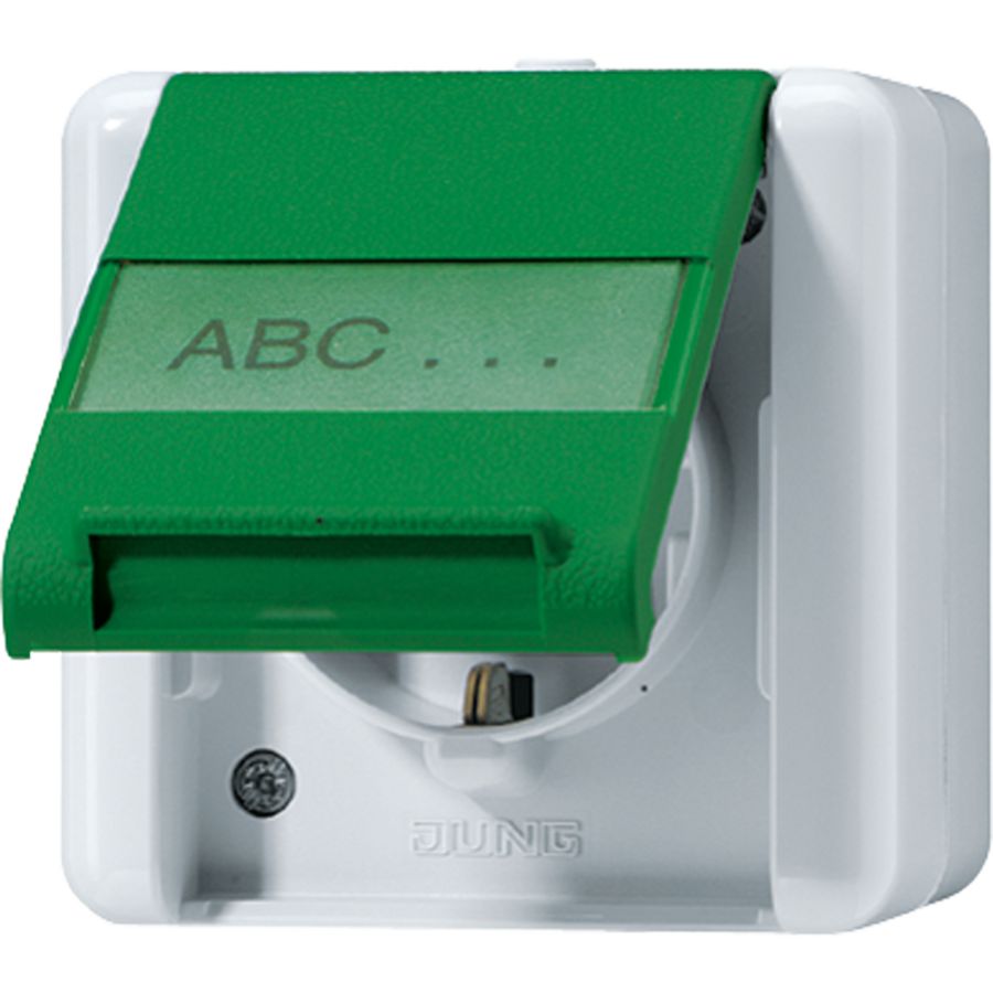 Wandcontactdoos WG800 groen m.R/A venster&kast VVE=10