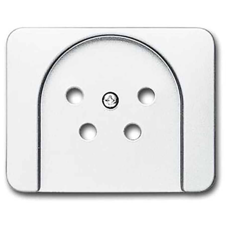 Centraalplaat tel.contactdoos a-albast/studiowit (2767-24G-500)