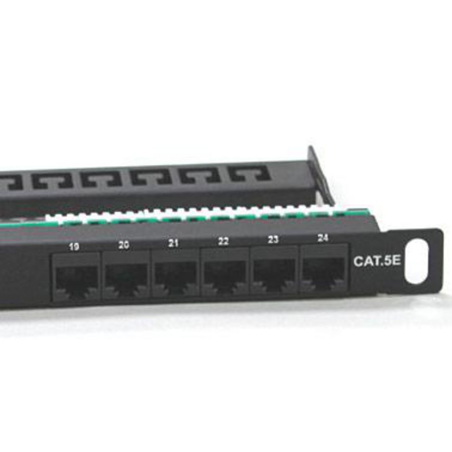 Patch paneel Unshielded Category 5e 24-voudig 0.5HE zwart