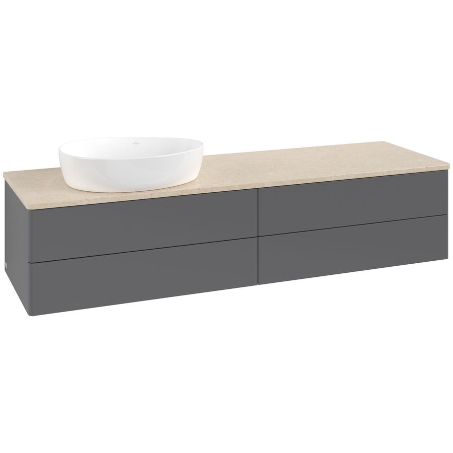 Wastafelonderkast Antao 1600x360x500mm Antr. Matt Lacquer K26013GK