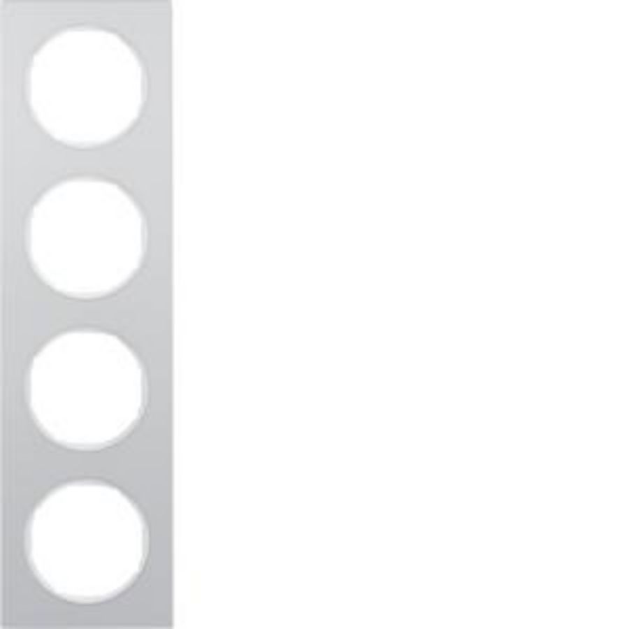 Afdekraam 4-v berker R.3 aluminium/polarwit