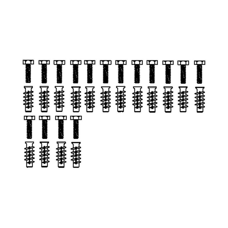 Set a 16st. Bev.materiaal M5x50-pluggen FTP K6v.cellenbeton
