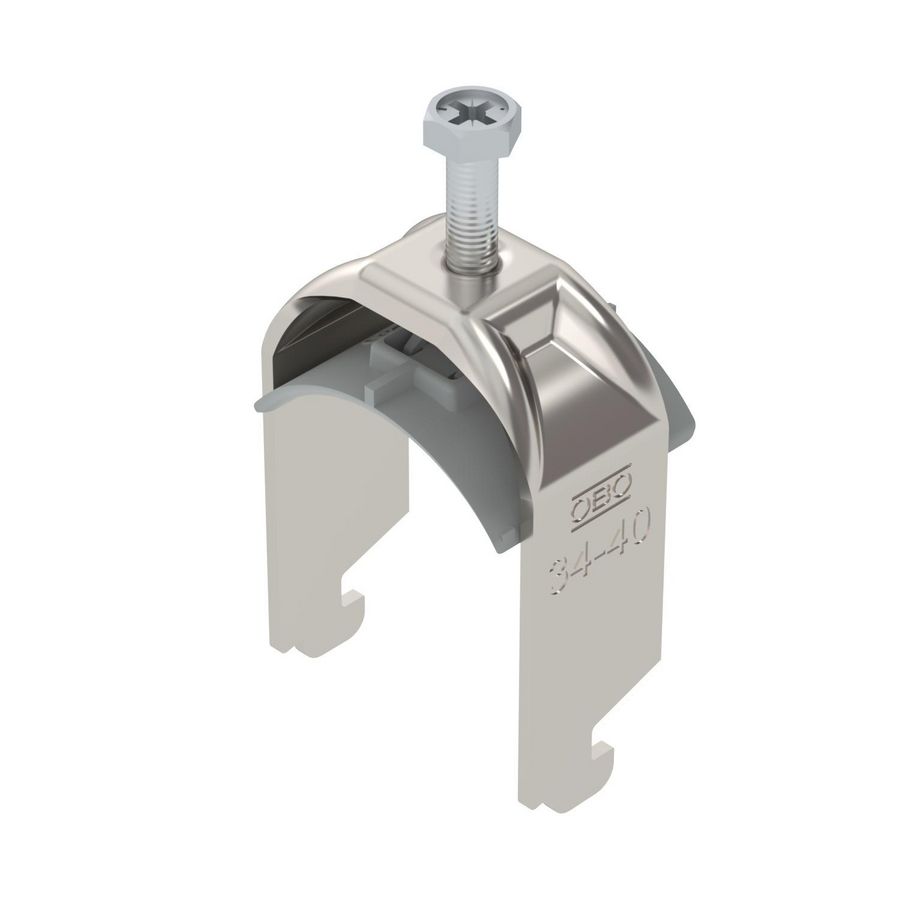 Beugelklem 2056 34-40mm rvs A2 1.4301 blank VVE=25