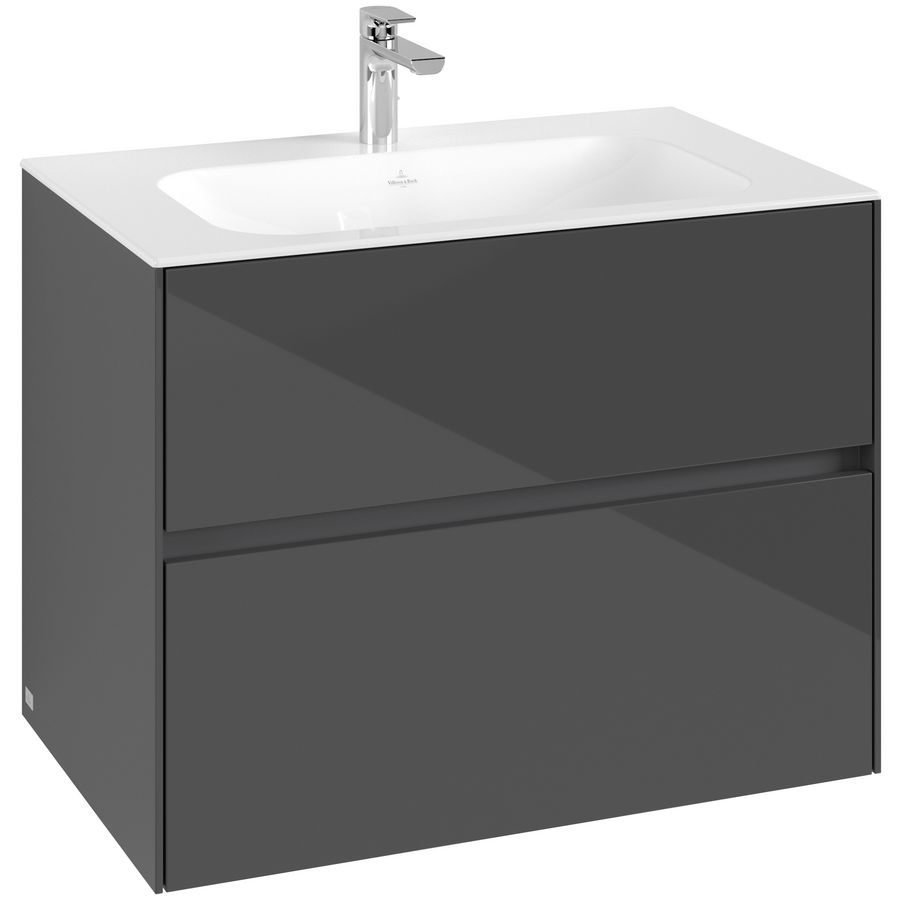 Wastafelonderkast Collaro 796x603x498mm Glossy Grey C13800FP