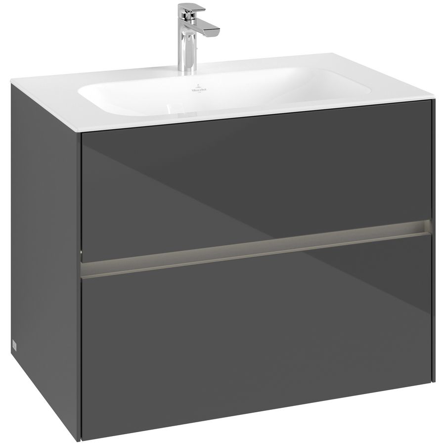 Wastafelonderkast Collaro 796x603x498mm Glossy Grey C138B0FP