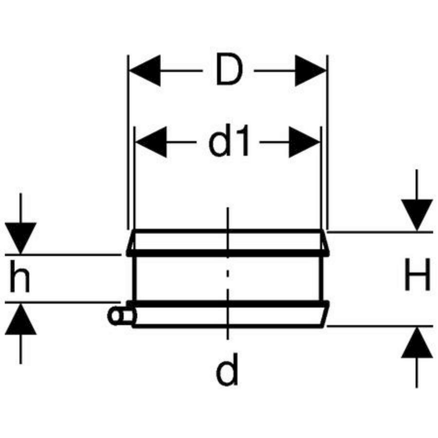 Polyethyleen (PE) elektrolasband Ø75mm voor vastpuntconstructies