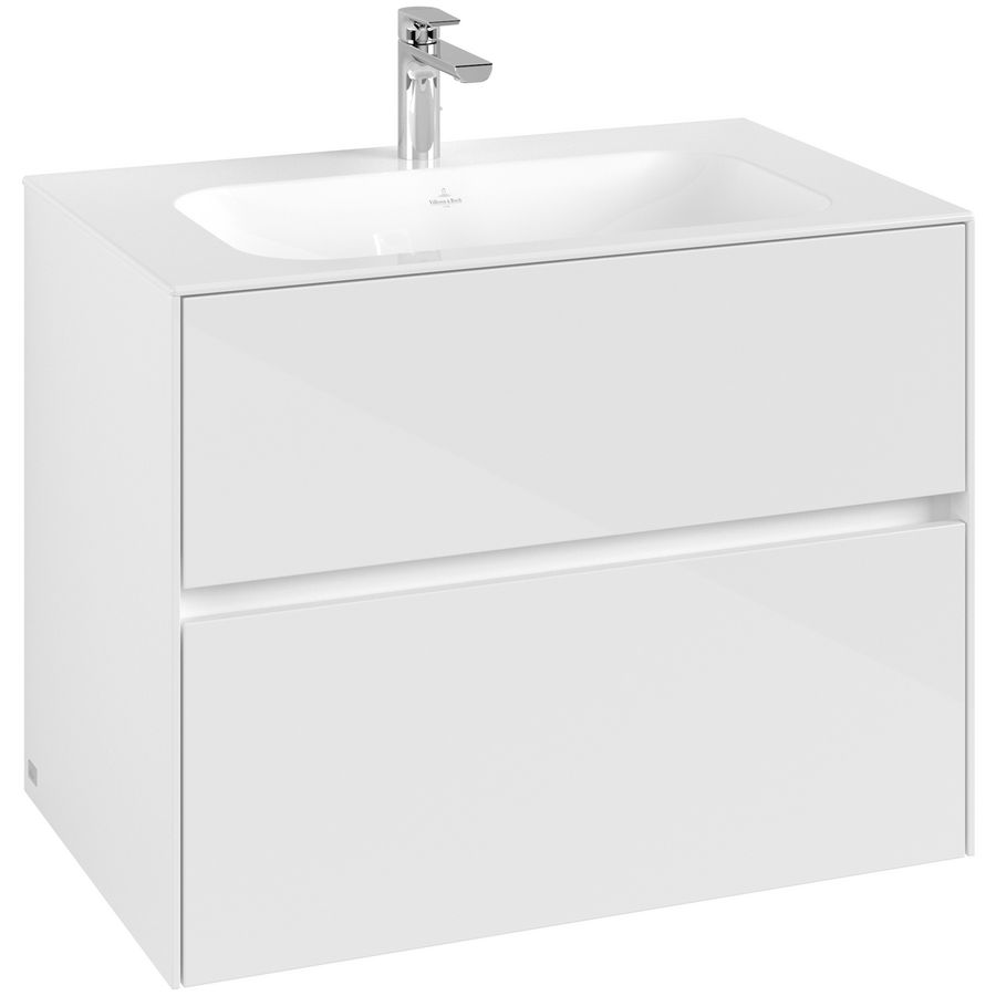 Wastafelonderkast Collaro 796x603x498mm Glossy White C13800DH