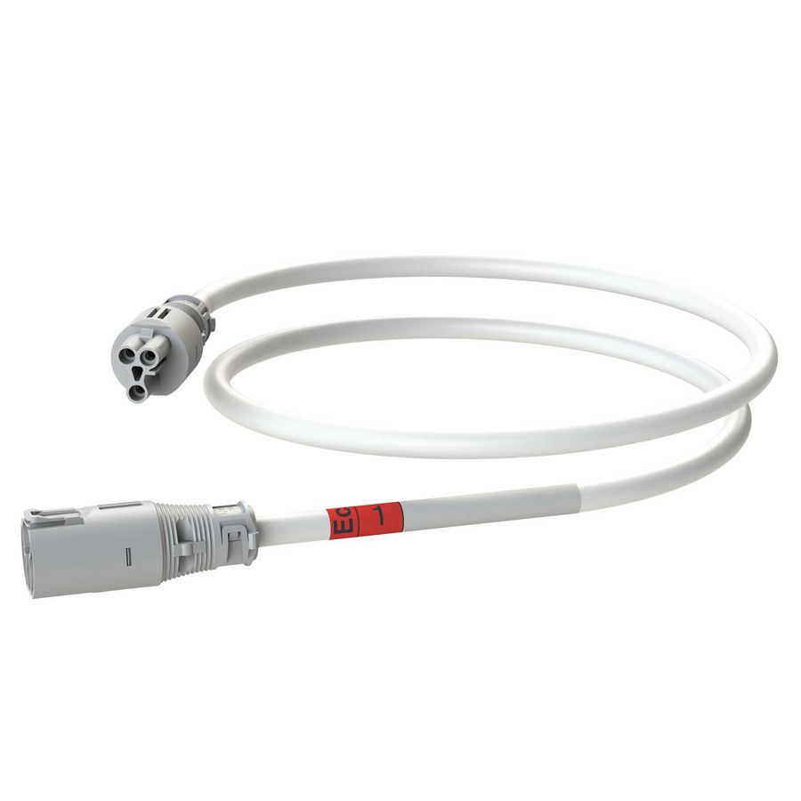 Koppelsnoer AW 1m 3G1,5 wit Eca VVE=10