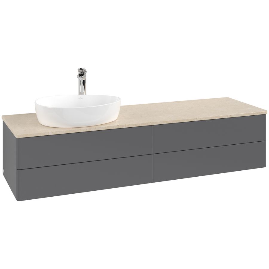Wastafelonderkast Antao 1600x360x500mm Antr. Matt Lacquer K26053GK