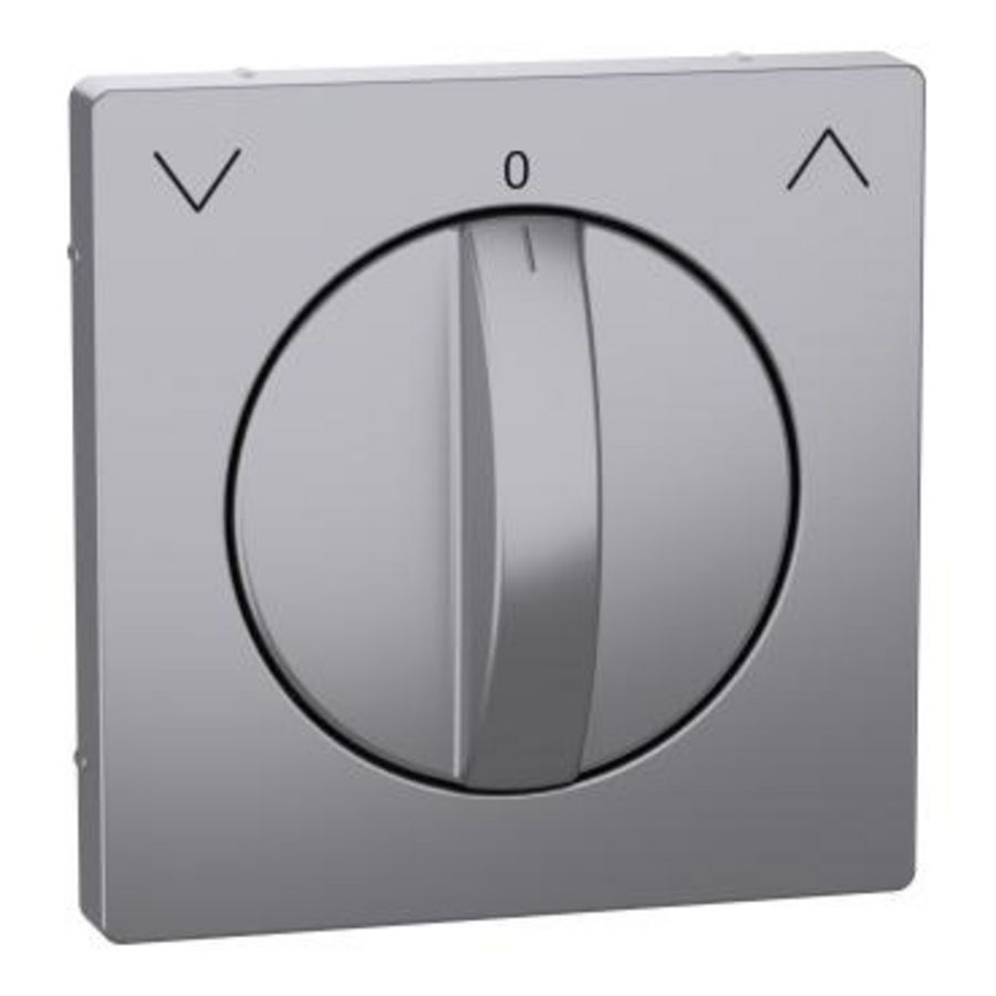 Centraalplaat draai-jaloezieschakelaar RVS look Systeem D