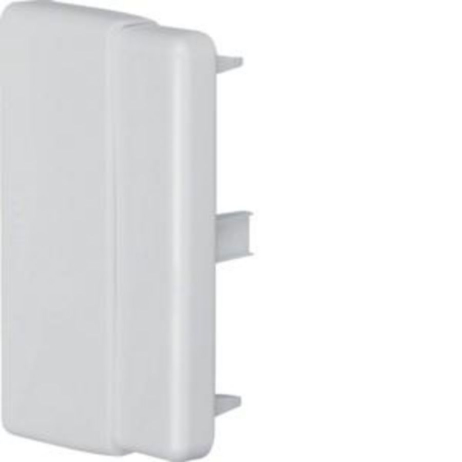 Eindplaat voor goot 90mm LF breed lichtgrijs