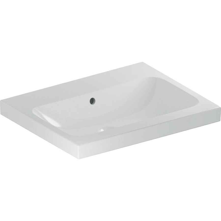 iCon Light opzetwastafel 60x48cm z/kraangat m/overloop wit