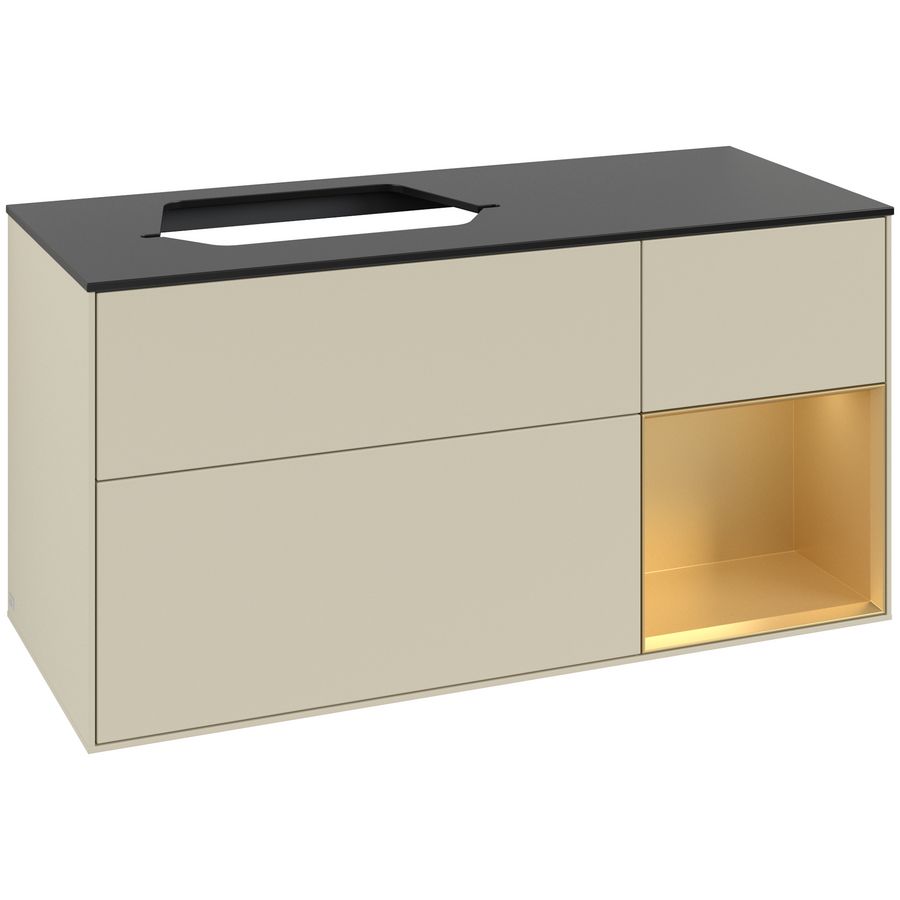 Wastafelonderkast Finion 1200x603x501mm S.Grey Matt Lacquer G402HFHJ