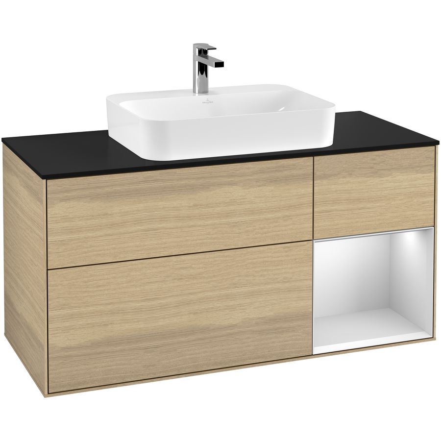 Wastafelonderkast Finion 1200x603x501mm Oak Veneer F422MTPC