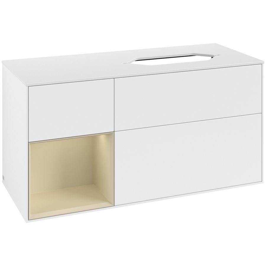 Wastafelonderkast Finion 1200x603x501mm White Matt Lacquer G681HJMT