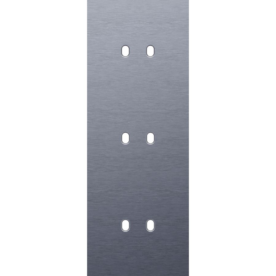 Drievoudige afdekpl. verticaal 71mm centerafstand drie tweev