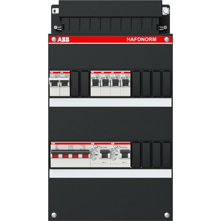Groepenkast 4x achter 2x 30mA + F + HS 3-fasen