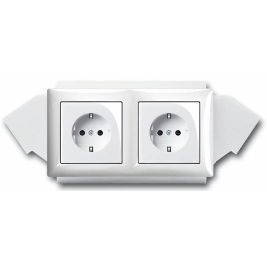 Wandcontactdoos 2v + doos uni + gst SI-B (20-2 EUWCJ-914-503 Wieland)