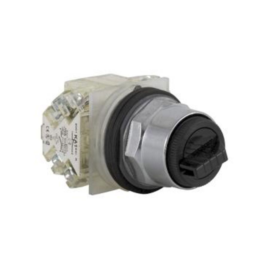 Sleutelschakelaar 3 standen 30mm Zwarte hendel Harmony 9001K