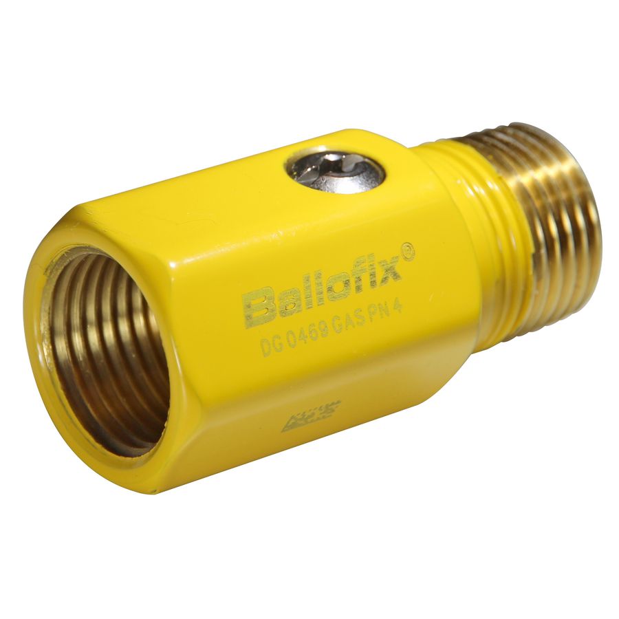 Gas minikogelkraan  Ballofix hendel FM RP1/4"xR1/4" VVE=10