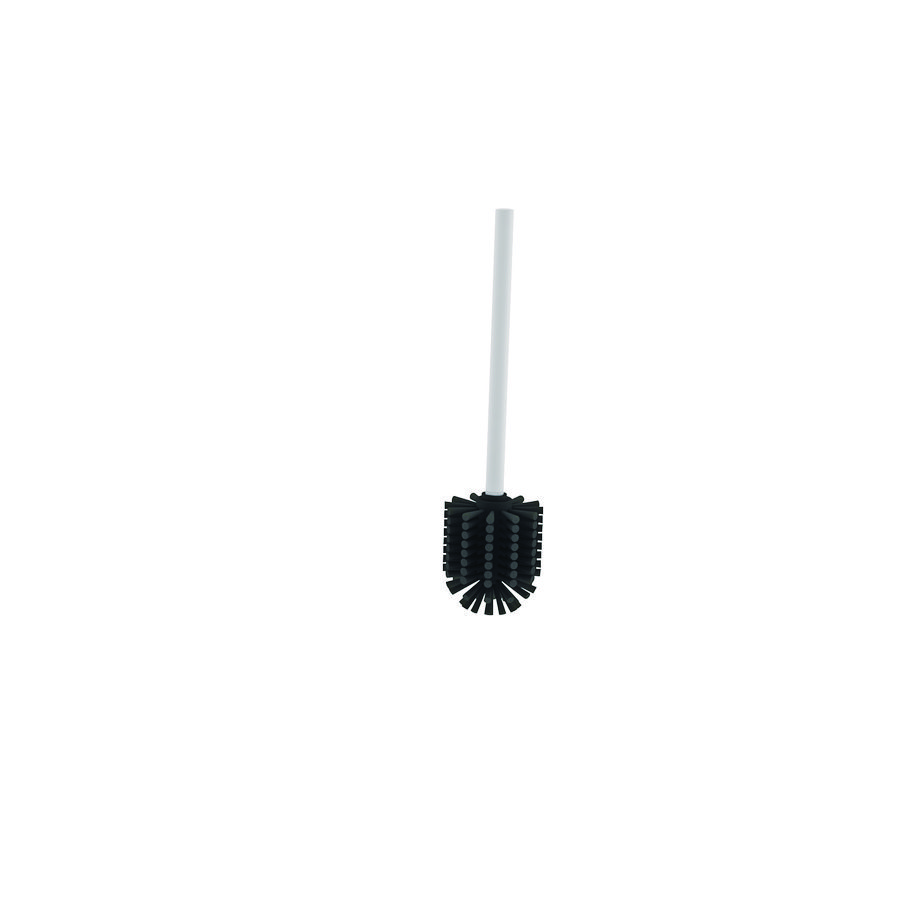 Toiletborstel set zonder deksel RVS mat wit epoxy