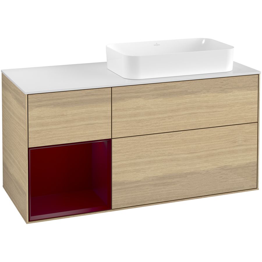 Wastafelonderkast Finion 1200x603x501mm Oak Veneer F681HBPC