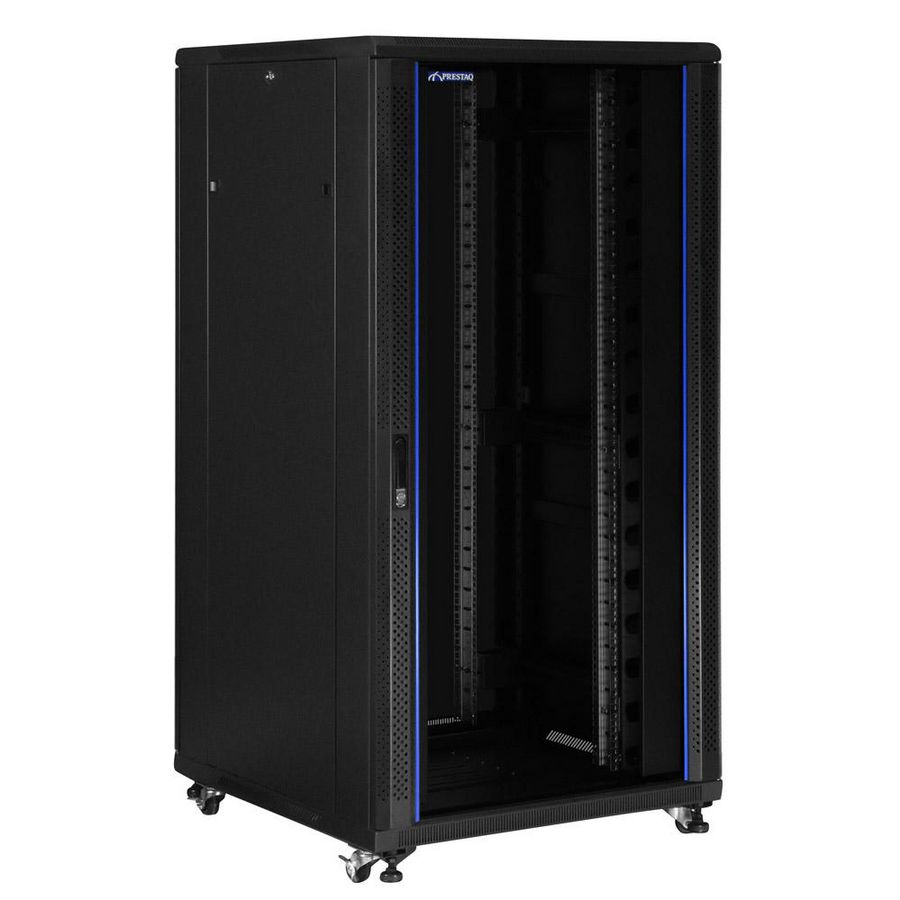 Patchkast 19" D1000xB600x27HU rook-glazen Deur