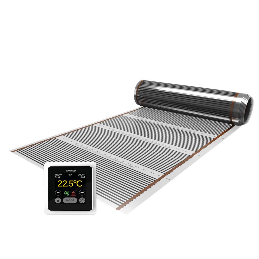Elektrische vloerverwarming FOIL Intelligent Control set (wit) 0.6x8.4m. 600Watt (5m²)