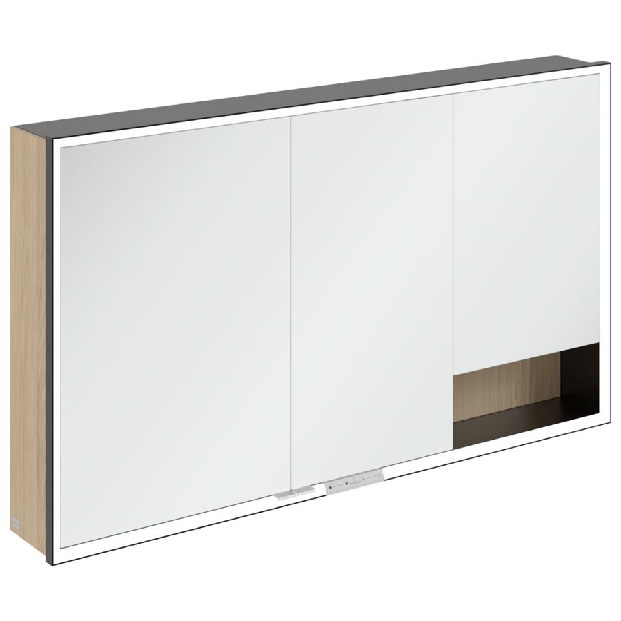 Opbouw Spiegelkast My View+ 1300x750x168mm Nordic Oak