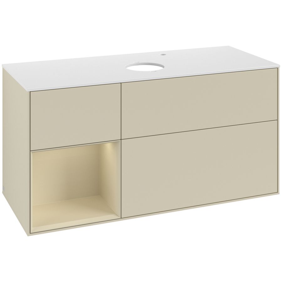 Wastafelonderkast Finion 1200x603x501mm S.Grey Matt Lacquer F941HJHJ