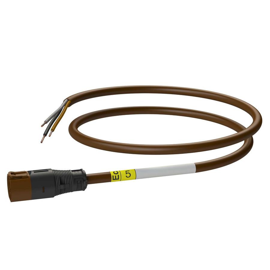Patchkabel Male-open 5m 3x1,5 bruin Eca VVE=10